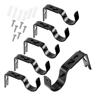 6 Piezas Ganchos De Soporte De Pared Para Barra De Cortina 6 Piezas Ganchos De Soporte De Pared Para Barra De Cortina