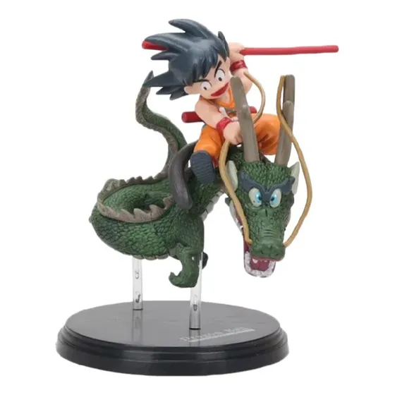 Dragon Ball Goku Montando A Sheng Long Sobre Dragon Shenron
