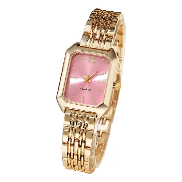 Reloj Quartz Mujer Clásico Elegante Color Dorado Sofisticado