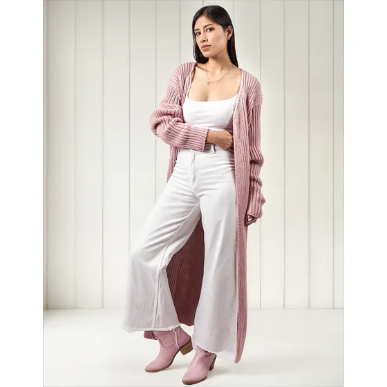 Cárdigan Tejido Para Dama | Ropa Juvenil | Abrigo Rosado