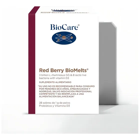 Probióticos Biomelts Baya con Vitamina D3 Sobres Biocare 28U