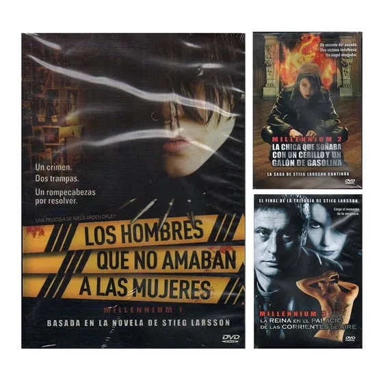 Trilogía Millennium De Stieg Larsson Película Dvd
