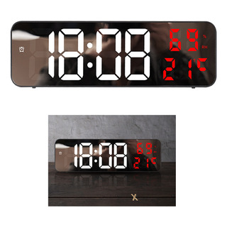 Reloj De Pared Led Con Batería Recargable, Despertador Elect Reloj De Pared Led Con Batería Recargable, Despertador Elect
