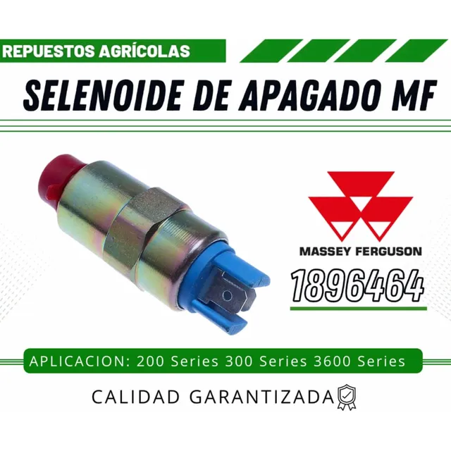Selenoide De Apagado Tractor Massey Ferguson Serie 200/300