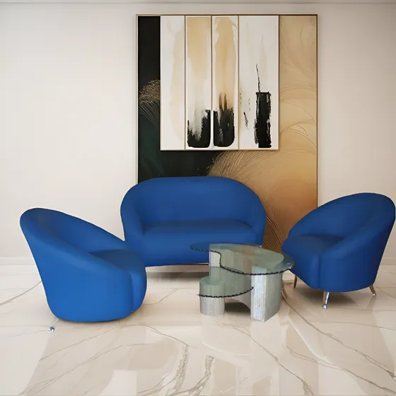 Juego De Mueble Sofa De 2 Puestos + 2 Poltronas Diviana