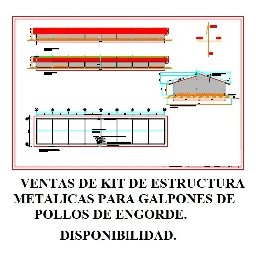 Kit De Estructuras Para Galpones De Pollos De Engorde