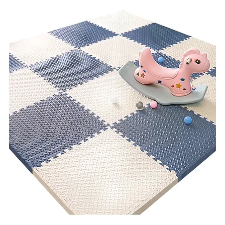 Piso De Goma Eva Bebé Alfombra Babynest 10mm 60x60cm Set X8 Azul