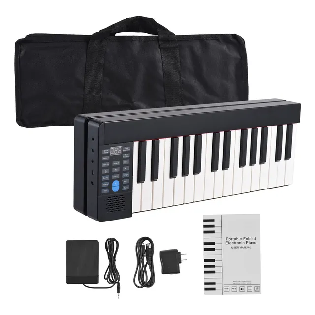 Piano Electrónico Multifuncional Plegable De 61 Teclas