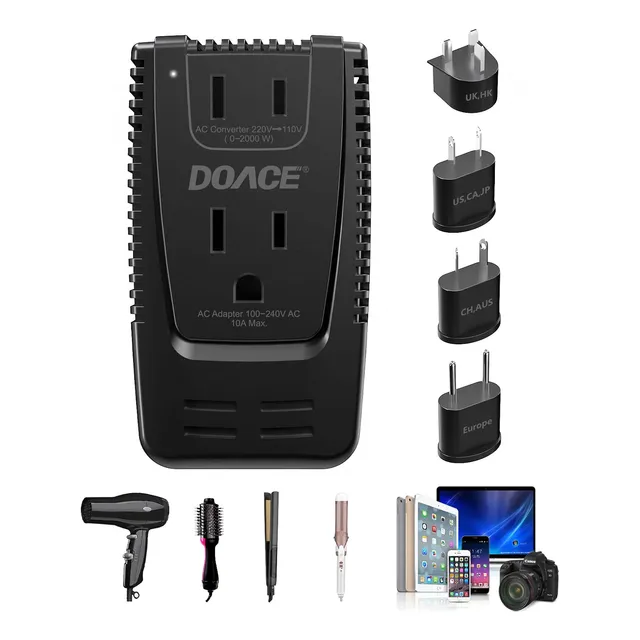 Convertidor De Voltaje Viajero 220v A 110v Para Secador De P