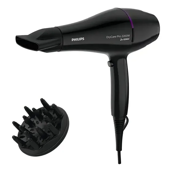 Secador De Pelo Philips Drycare Bhd274\u002F00 Thermo Protect Color Negro\u002FVioleta | Cuotas sin interés