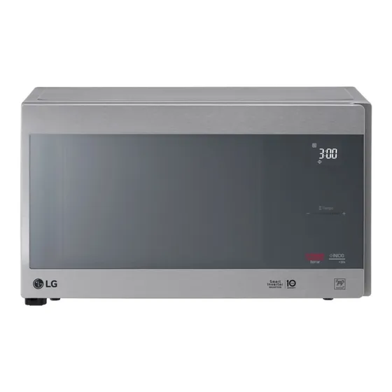Horno De Microondas LG Ms1596cir Neochef 1.5 Pies³ 42l Plata Electrico De Mesa Estante Plato Smart Inverter