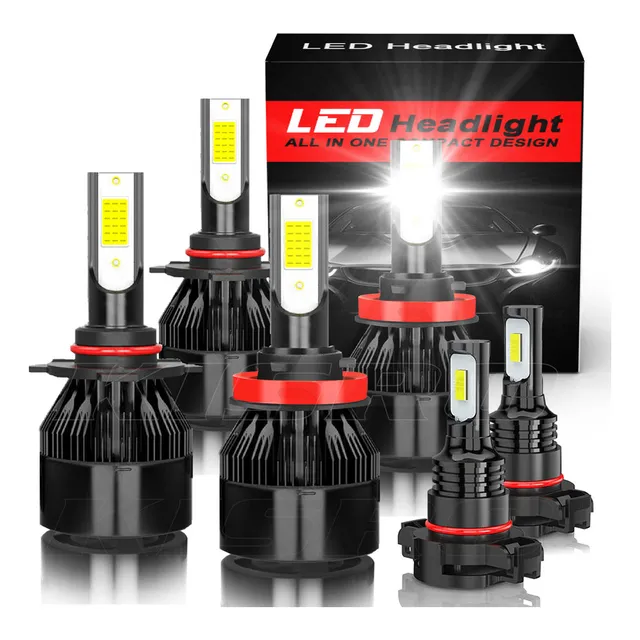 Qw1 Kit De Focos Led 9005 H11 Para Jeep Compass 2011 2012