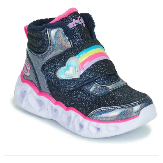 Botín Skechers Heart Lights Brilliant Rainbow  Cod370 Azul