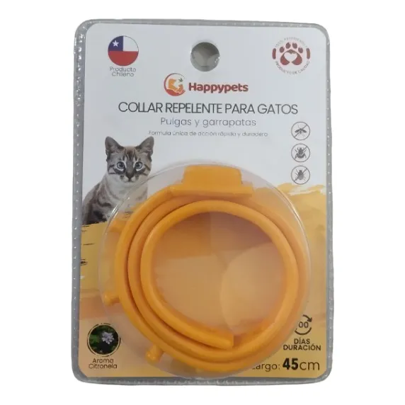 Collar Repelente Pulgas Y Garrapatas Para Gatos Happypets