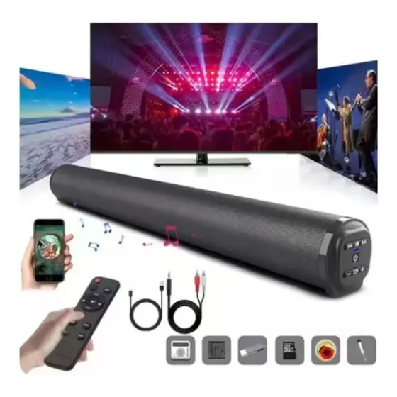 Barra De Som Bluetooth Com Controle Remoto Para Tv 3.7v
