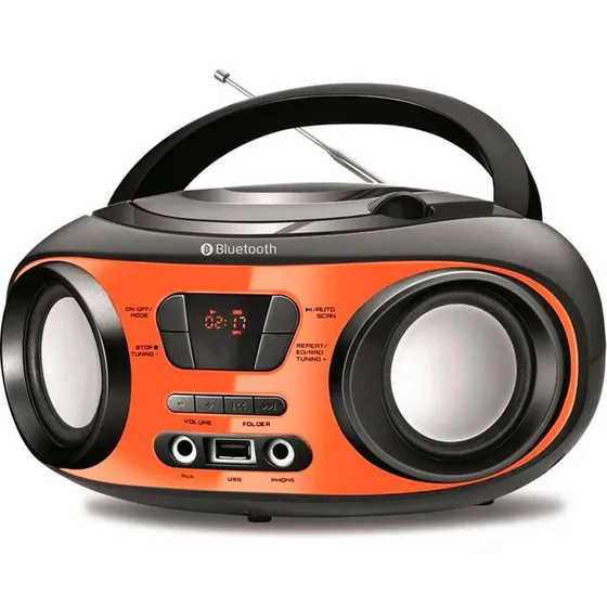 Boombox Mondial Radio Com Cd , Usb E Bluetooth