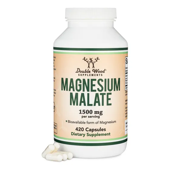 Suplementos De Malato De Magnesio Double Wood 1500 Mg 420 Cá