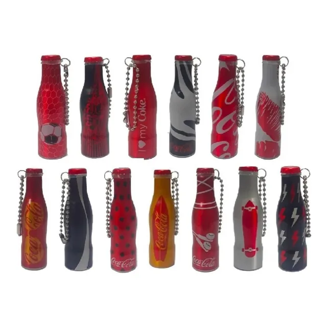 Kit Com 13 Chaveiros Decorativo Mini Garrafinha Coca Cola