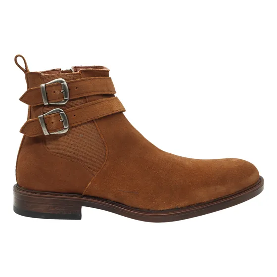Bota Botin Gallery Piel Cierre Vestir Hombre 2663 Tabaco