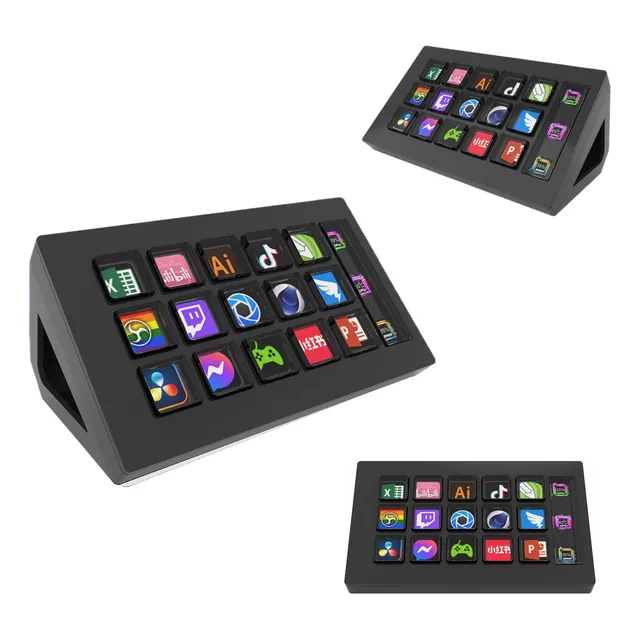 Stream Teclado Lcd Deck Visual Personalizado Con 15 Teclas