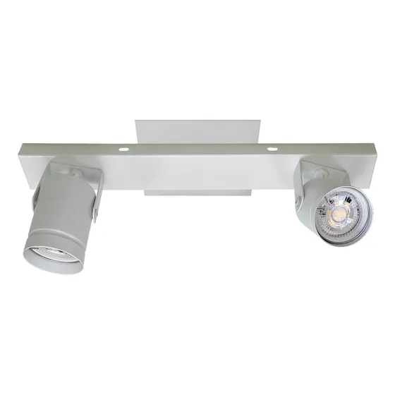 Aplique 2 Luces Dicroica Barral Riel Spots + Dicro 6w Led