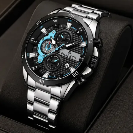 Relógio Luminous Chronograph Tecnico Masculino Aço Inox Prateado Pulseira Exclusiva Para O Brasil Aço Inoxidável
