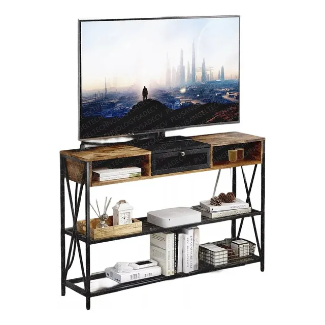 Mueble Tv Con Enchufes Estante Entrada Mesa