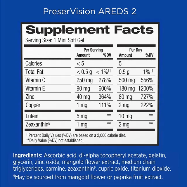 Preservision Areds2 Eye Bausch & Lomb - 60 cápsulas masticables con sabor a frutos rojos