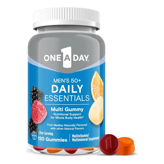 One A Day Hombre Men S 50 + Multivitaminas Diarias 120 Gomas Frutas