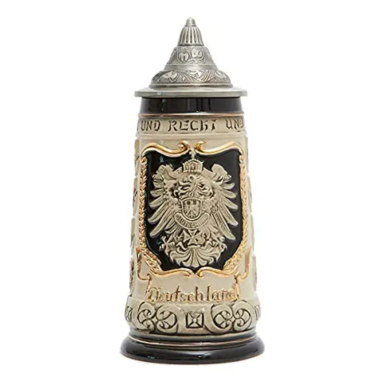 Jarra De Cerveza Haucoze Con Escudos De Armas Alemanes Y Tap