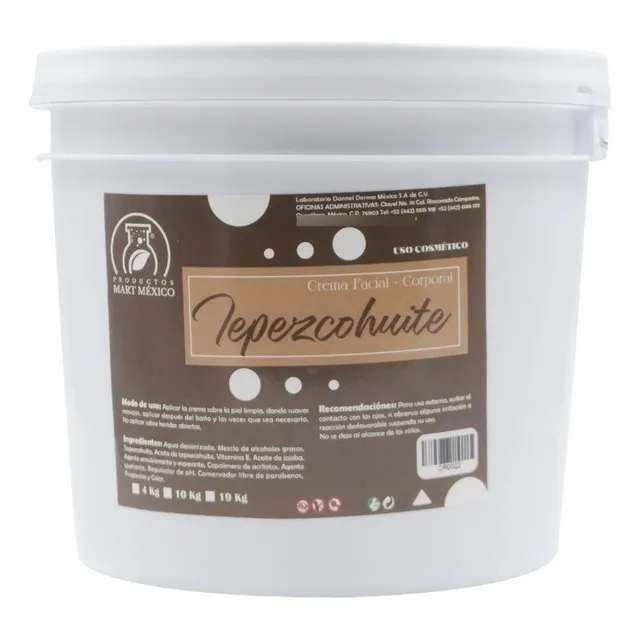 Crema De Tepezcohuite Anti-manchas (4 Kilos) Tipo De Piel Todo Tipo De Piel