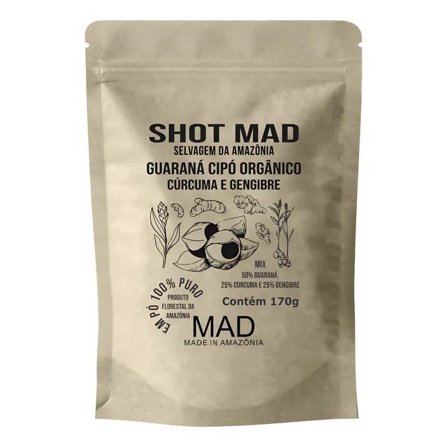 Shot Mad Guaraná Cipó + Cúrcuma + Gengibre 100gr Mad