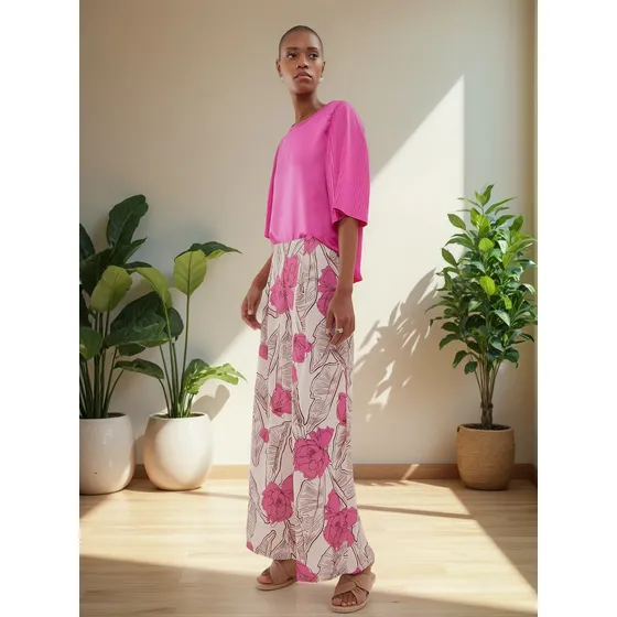 Pantalon Para Mujer Patprimo Color Fucsia En Poliéster #3007