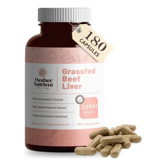 Suplementos Mother Nutrient Beef Liver 180 Cápsulas