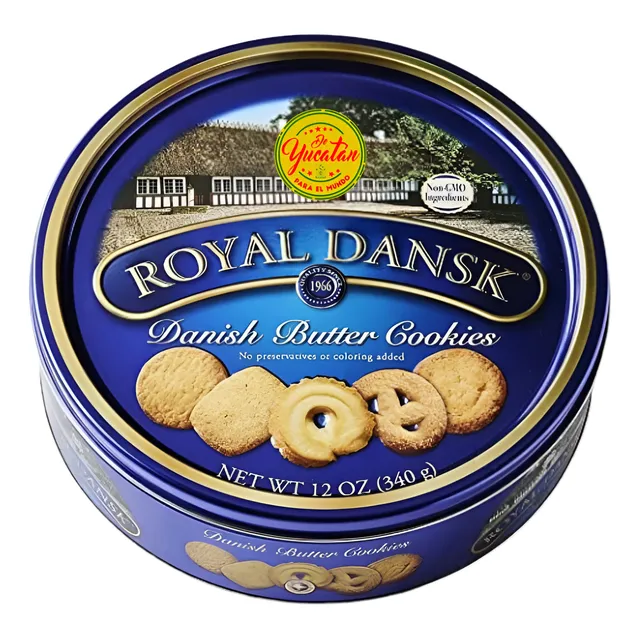 Lata De Galletas Danesas Royal Dansk De Mantequilla De 340g