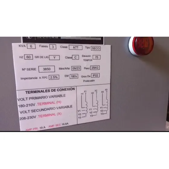 Transformador Trifasico 5kva Con Protección A Picos De Volta