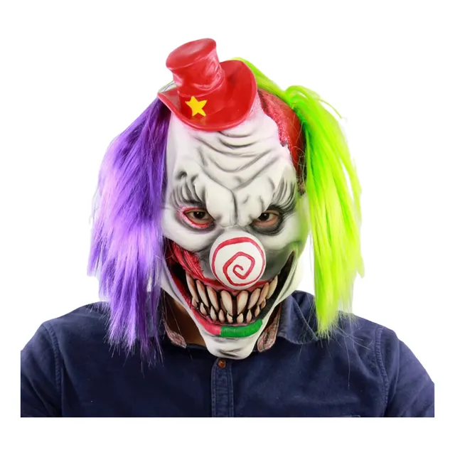 Máscara Payaso Diabólico Látex Adultos.