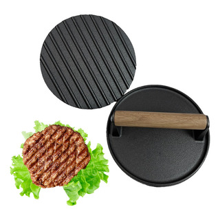 Prensa De Parrilla De Hierro Fundido Para Hamburguesas Prensa De Parrilla De Hierro Fundido Para Hamburguesas