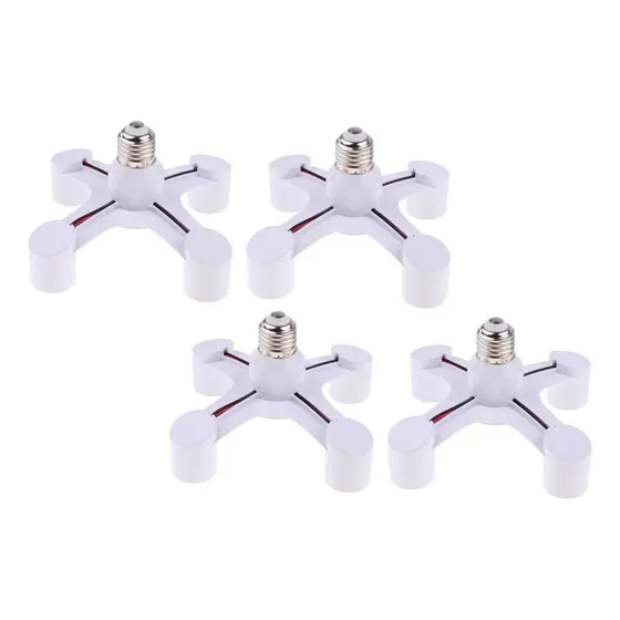 Adaptador Divisor De Enchufe De Bombilla De 4 Piezas