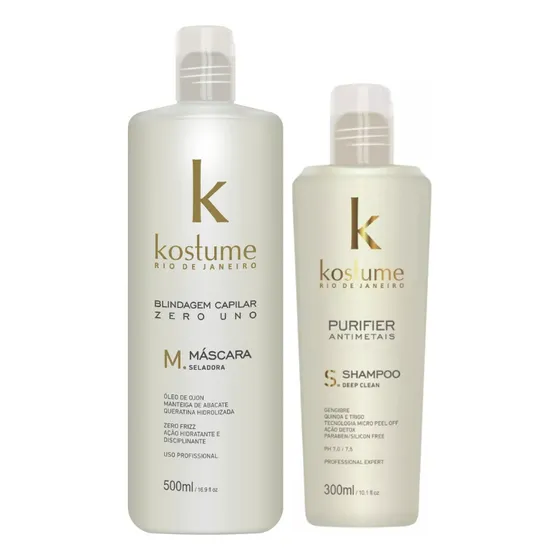Blindagem Capilar Zero Uno + Shampoo De Limpeza Purifier