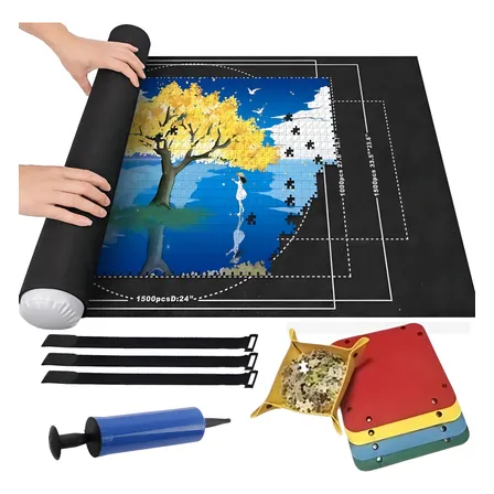 Tapete Quebras Cabeças De 1000 A 3000 Peças Preto Castela