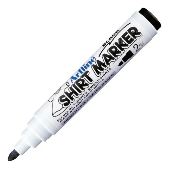 Marcador Para Prendas De Algodón Shirt Marker Artline Color Negro