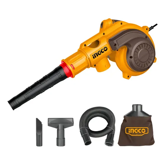 Sopladora Y Aspiradora 800w Industrial Ingco Ab8038 Color Amarillo | Cuotas sin interés