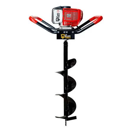 Perfurador De Solo A Gasolina 52cc 2 Tempos Profiissional Com Broca 80x20cm Tpf2000 The Black Tools