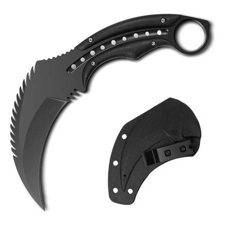 Canivete Karambit Preto Escorpião Full Tang Bainha Polímero Canivete Karambit Preto Escorpião Full Tang Bainha Polímero