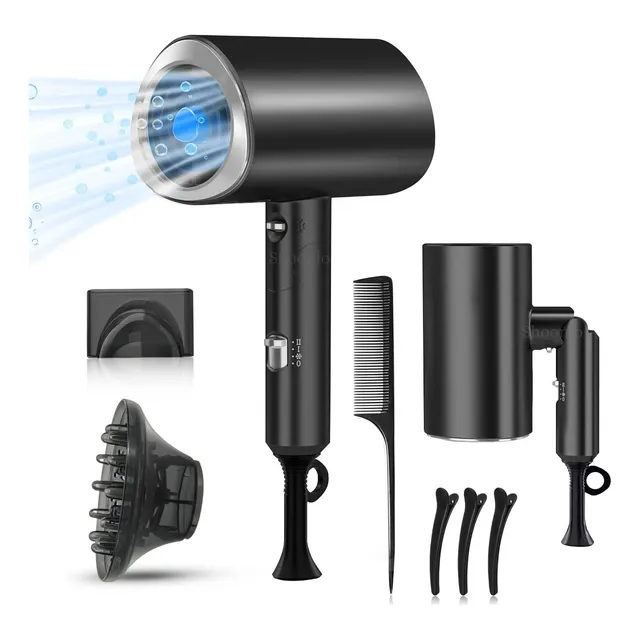 Secadora De Cabello Profesional De 3 Veloc Y 1800w Portátil