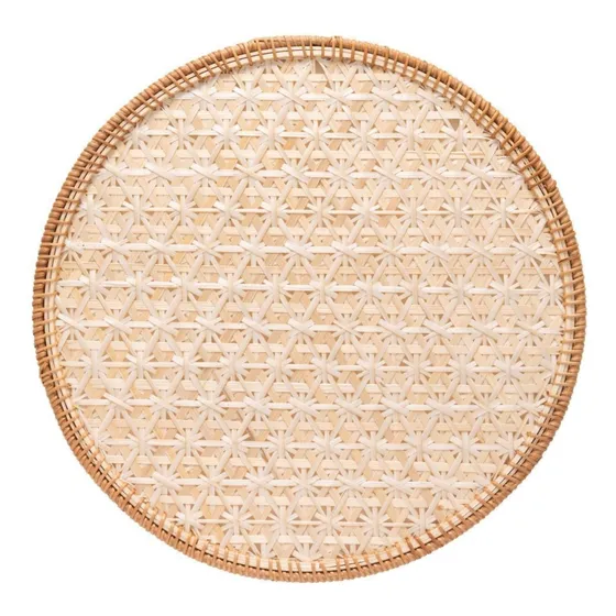 Jogo Americano Sousplat Rattan Avulso Natural Mesa Posta