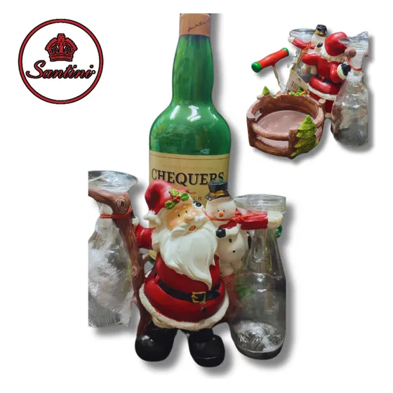 Santa Claus Porta Botella Adorno De Navidad  Marca Santini