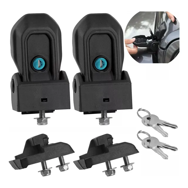 Par Candado Seguros De Cofre Para Jeep Wrangler Jl 2018-2022