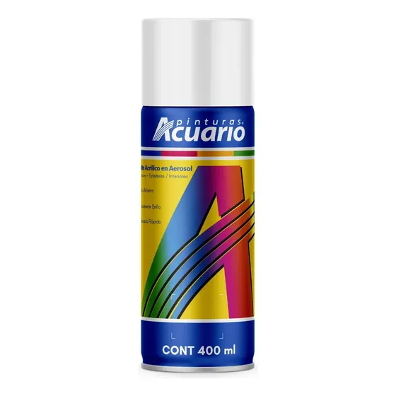 Pintura En Aerosol Acuario 12 Piezas Blanco Mate